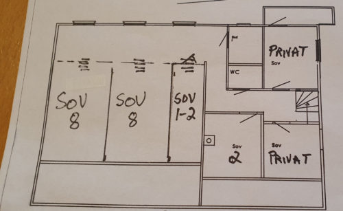 Hovedhus loft plantegning